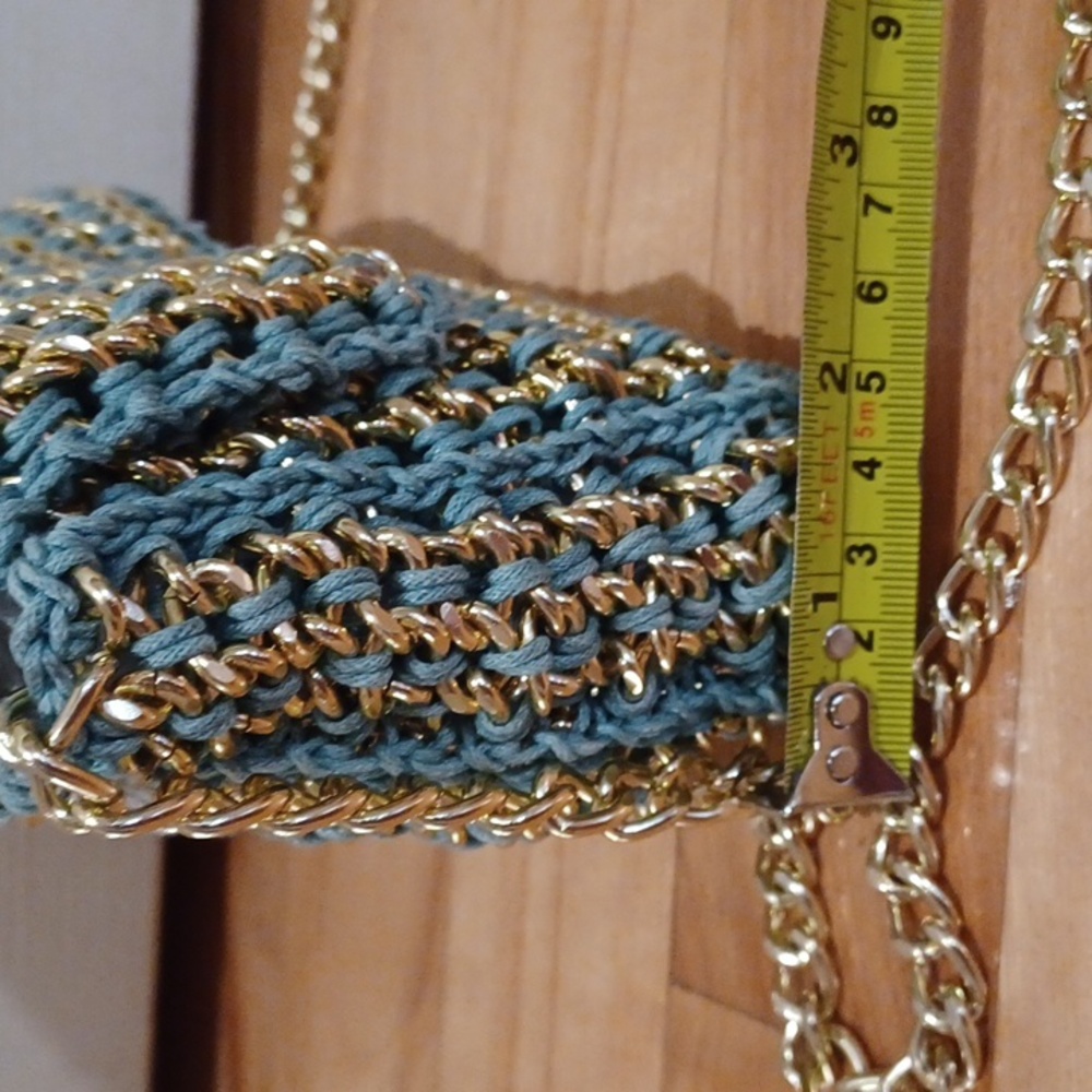 NOWT Tristan blue gold purse 👛 on chain⛓️ - Picture 11 of 12